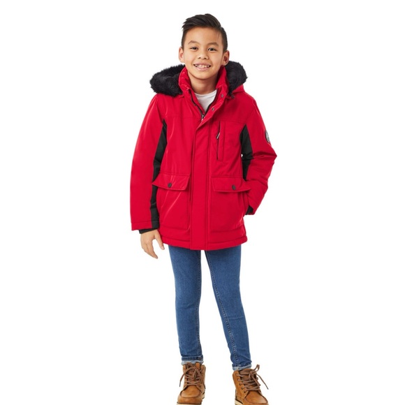 Kids Large 10/12 Parka Jacket Red New With Tags - Picture 2 of 7